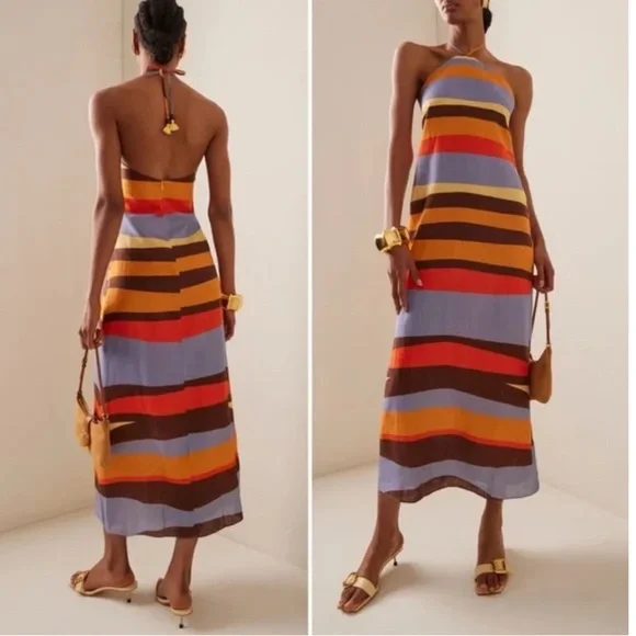 Cala de la Cruz Luna Linen Maxi Dress - Picture 1 of 10